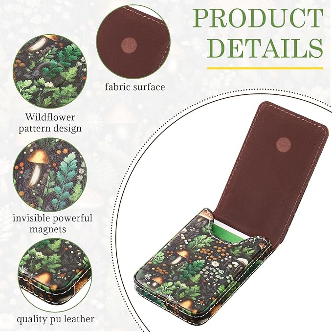 Outus 2 Pieces Business Card Holder, PU Leather Business Card Case Pocket Wallet - Image 3