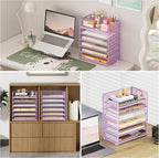 Subekyu 6-Tier Desk Paper Organizer, Desktop File Letter Tray - Image 3