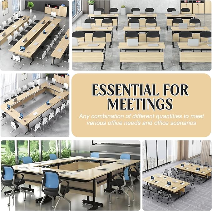 Conference Table, 55.1''Folding Conference Room Table - Image 6
