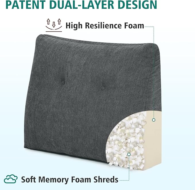 TANYOO Back Support Pillow for Recliner Soft Dual Layer Lumbar Support Pillow - Image 2