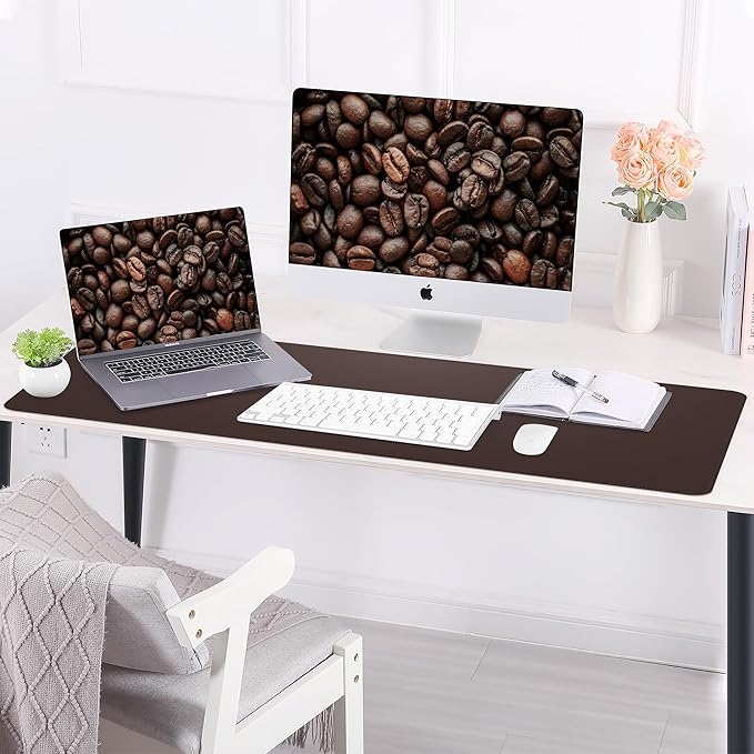 Leather Desk pad Protector, Large Desk mat - Image 6