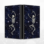 BWEGRHE Slim Credit Card Holder, Dance Skull Skeleton RFID Blocking Metal Wallet - Image 4