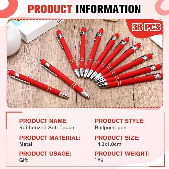 Zonon 38 Pieces Rubberized Ballpoint Pen - Image 3