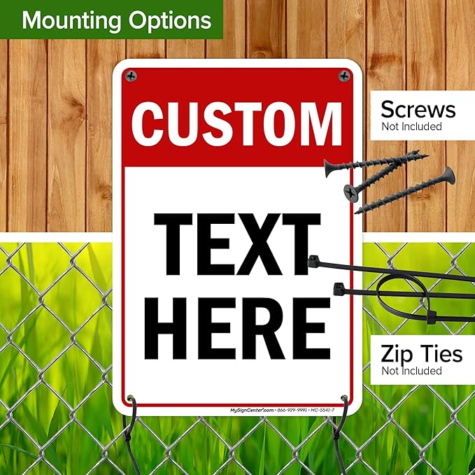 Custom Sign, Custom Sign for Business, Indoor/Outdoor use. 7x10 Inches - Image 6