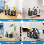 Marbrasse Mesh Pen Holder for Desk, Pencil Holder Desk Organizer 3 Adjustable - Image 6