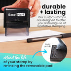 ExcelMark Custom Rubber Stamp – Clean & Easy Stamping – Personalized - Image 4
