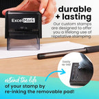 ExcelMark Custom Rubber Stamp – Clean & Easy Stamping – Personalized - Image 3