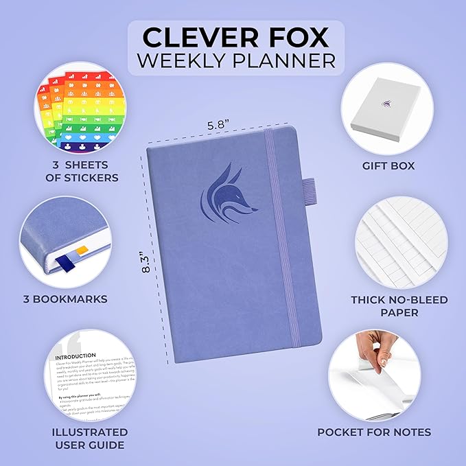 Clever Fox Planner – Undated Weekly & Monthly Planner - Image 2