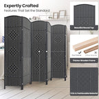 Cocosica 6 Panel Room Divider, 6Ft Folding Privacy Screen, Tall - Image 2