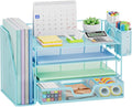 Marbrasse Desk Organizer and Accessories，4-Tier Paper Letter Tray Organizer by Marbrasse