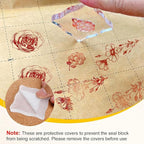 UCEC 4 Sheets Clear Stamps Set for Card Making, Vintage Plants Flowers Rubber - Image 6