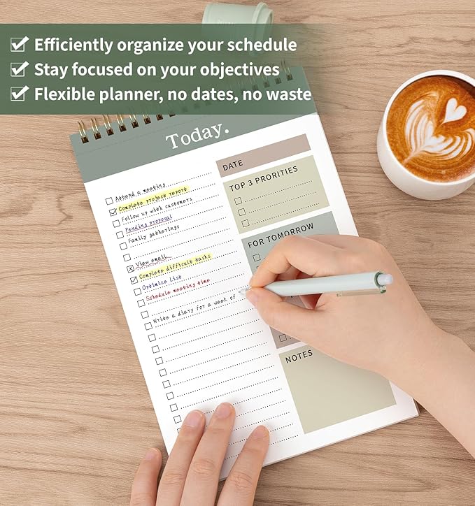 104 Pgs To Do List Notepad, 52 Undated Sheets Duplex-printed Daily Planner - Image 4