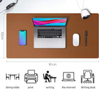 Aothia Leather Desk Pad Protector, Mouse Pad, Office Desk Mat, Non-Slip PU - Image 4