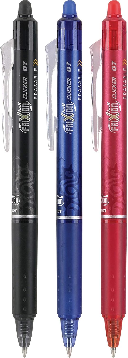 PILOT FriXion Clicker Erasable Gel Pens, 0.7mm, Business Colors, 36-Pack