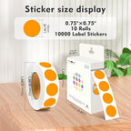 PARLAIM 3/4 Inch Roll Color Coding Labels, 10000 per 10 Rolls Round Permanent - Image 2