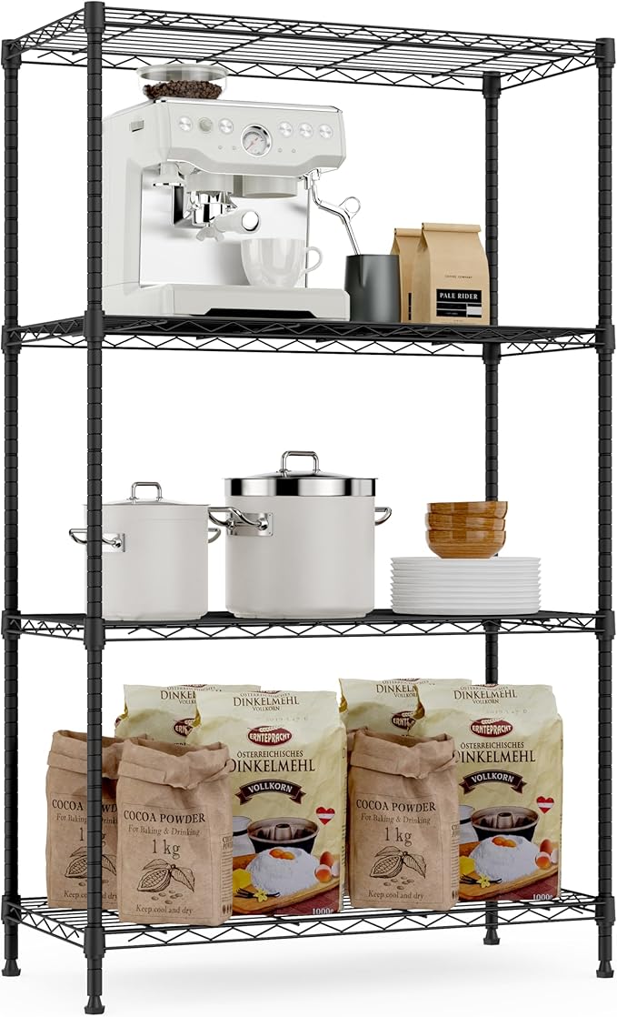 M MZG 1000 lbs Storage Shelving Steel Heavy Duty 4-Tier Utility Shelving Unit by MEIGAOPLASTICANDMETALHKCOLIMITED