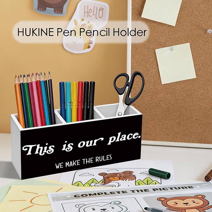 HUKINE This Is Our Place We Make the Rules Pen Holder - Image 2