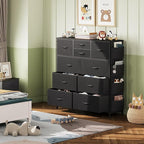 WLIVE Dresser for Bedroom with 10 Drawers, Fabric Dresser Chest of Drawers with - Image 4