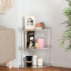 Sezanrpt 3 Tier Acrylic Corner Shelf Organizer Storage 9.5x9.5x15.7 Inch - Image 2