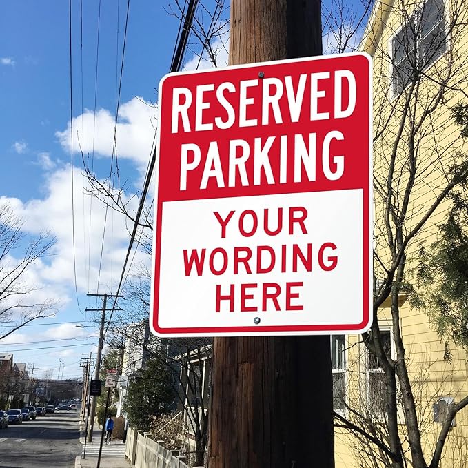 SmartSign 30 x 24 inch Custom “Reserved Parking” Metal Sign - Image 7
