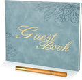 Blue Leather Wedding Guest Book, Polaroid Guest Book by Unknown