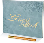 Blue Leather Wedding Guest Book, Polaroid Guest Book by Unknown