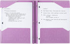 Five Star 2-Pocket Folder, Plastic Folder with Stay-Put Tabs and Prong Fasteners, Holds 8-1/2" x 11" Paper, Amethyst Purple (38750)