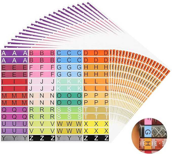 20 Sheets Alphabet Book Spine Labels File Folder Labels File Labels Alphabet by Geelin
