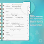 Clever Fox Password Book Spiral – Mini Internet Address & Password Organizer - Image 4