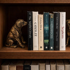 Fox Run Dog Decorative Bookend Set, Set of 2 100% Iron Heavy Bookends for Home and Office, 3.5" x 2.4" x 5" Each