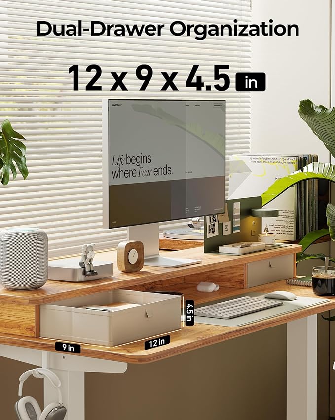 FEZIBO 40 x 24 Inch Height Adjustable Electric Standing Desk - Image 7