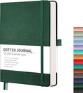 RETTACY Bullet Dotted Journal Notebook, 256 Pages, A5 Medium Size, Leather by RETTACY