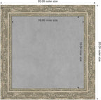 Amanti Art Silver Framed Magnetic Board 20x20 Small Vision Board - Image 2