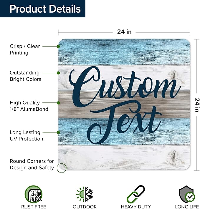 Custom Sign, Custom Street Sign, 11 Font Colors, 13 Font Styles, 4 Hole Options - Image 6