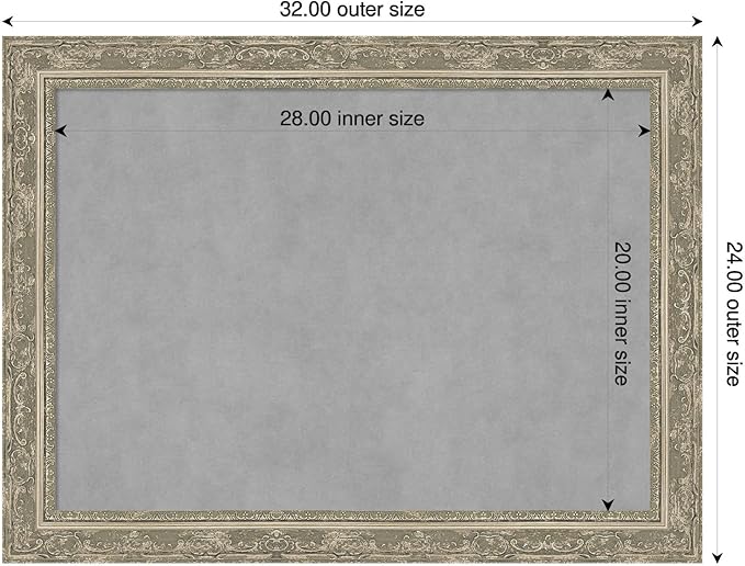 Amanti Art Silver Framed Magnetic Board 24x32 Medium Vision Board - Image 2