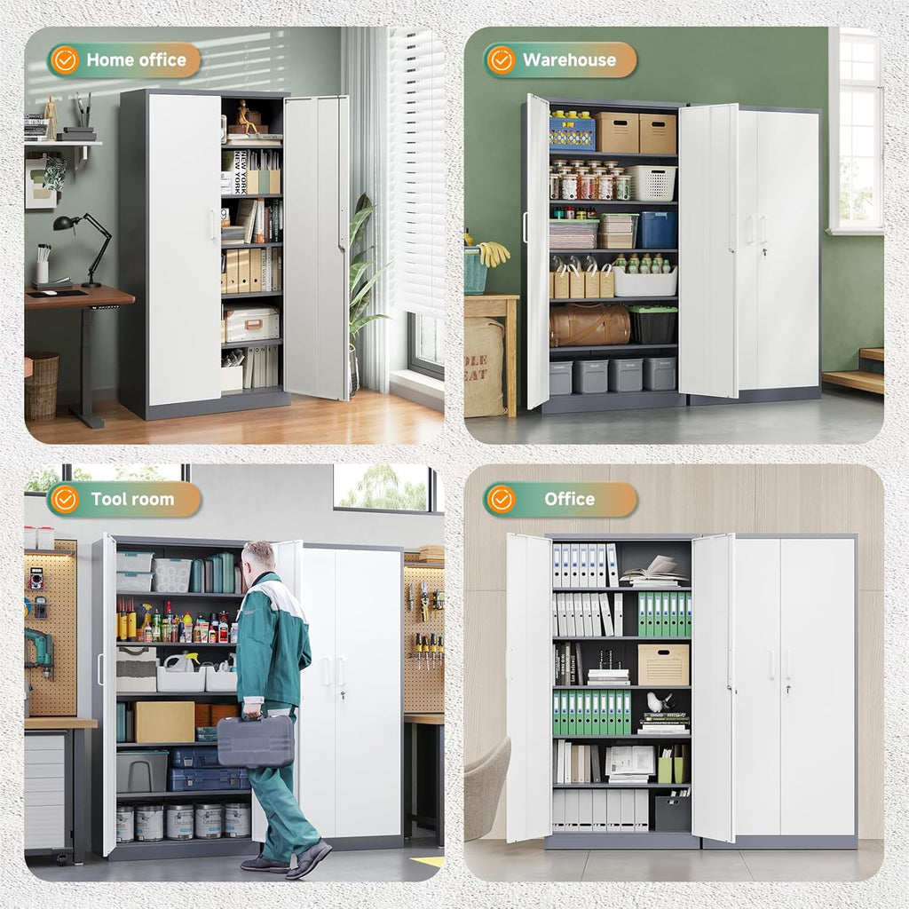 letaya metal storage cabinet with lock door and, package contents