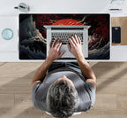 Gothic Desk Mat XXL Large Extended Gaming Mouse Pad Red Sun Mousepas Laptop Mat - Image 7