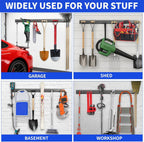 garage tool organizer wall mount, 48 inch heavy, side view