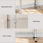 M MZG 4 Tiers Shelf Metal Storage Shelves Wire Rack Closet Organizers - Image 4