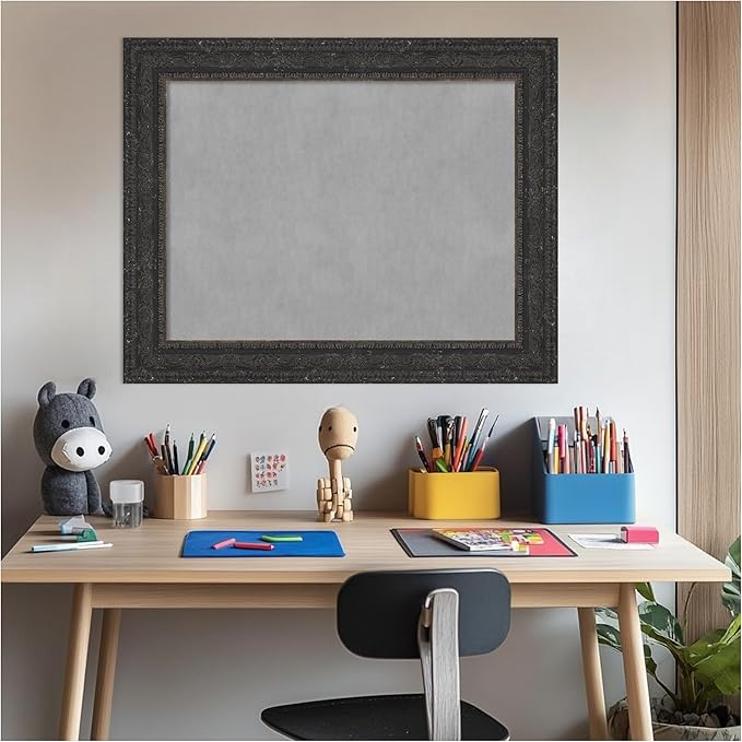 Amanti Art Black Framed Magnetic Board 23x29 Medium Vision Board - Image 6