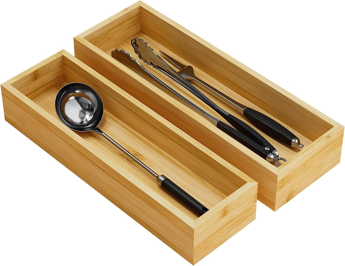 Bamboo Kitchen Drawer Organizer, Set of 2, Nested, 15" x 5" x 2.5&q...