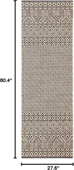 safavieh courtyard outdoor runner rug 2'3"x6'7", beige & shown in use