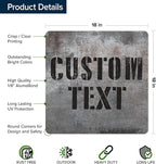 Custom Sign, Custom Street Sign, 11 Font Colors, 13 Font Styles, 4 Hole Options - Image 6