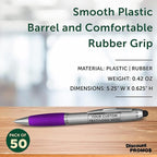 DISCOUNT PROMOS Custom Stylus Ballpoint Pens Set of 50, Personalized Bulk Pack - Image 4