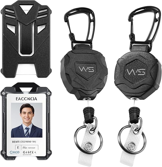 WSJSKMWQ 2-Pack Retractable Keychain, Heavy Duty Badge Reel - Image 4