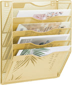 EASEPRES 5 Pocket Mesh Hanging Wall File Organizer, Wall Mounted Mail Paper by EASEPRES
