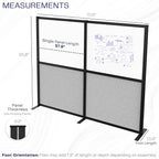 VIVO Modular Wall System, 2 PET and Whiteboard Panels, Professional Office - Image 3