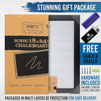 HBCY Creations 18" x 24" Rustic Black Solid Wood Frame Wall Chalkboard - Image 7