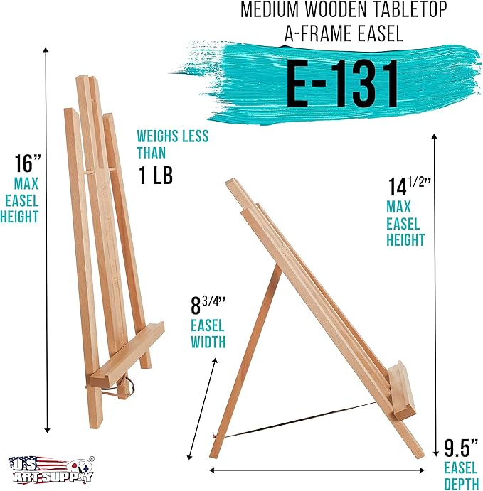 U.S. Art Supply 14" Medium Tabletop Display Easel - Image 2