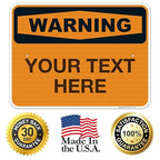 Custom Warning Sign, OSHA Sign, 18x24 Inches, 3M EGP Reflective .080 Aluminum - Image 8